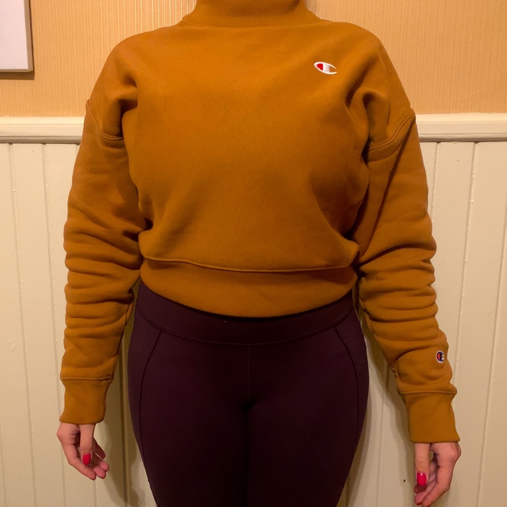 Champion Burnt Orange Cropped Sweatshirt